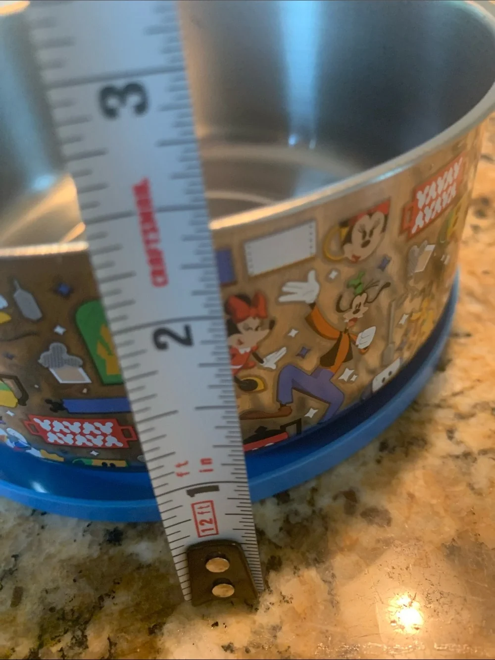 Disney Kids Bowl with Blue Rim and Colorful Character Print